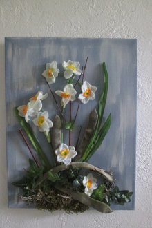 Обемна картина с цветя