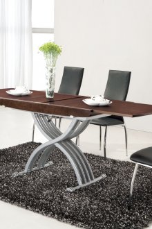 브라운 컨버터블 식탁