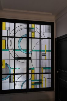 Витражно фолио с абстрактен модел