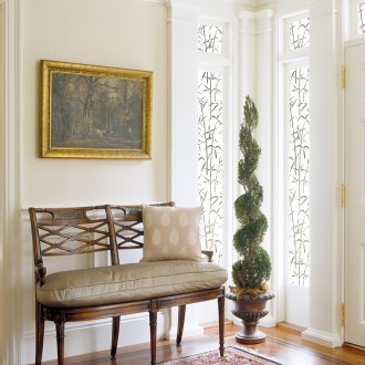 Витражно фолио на френски прозорец