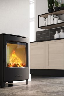 Der Ofen im Innenraum ist klein