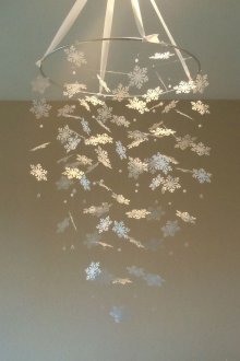 Декор на полилей за снежинка