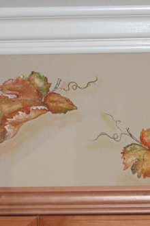 Рисуване на листа на стената