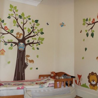 Рисуване на животни на стената