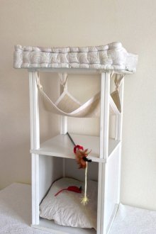 Котешки хамак бял