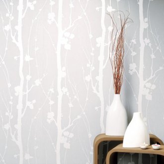 Бял винил тапет