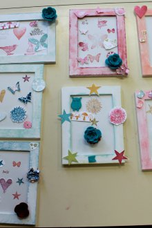 Декор за рамка за снимки от мъниста