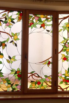 Stained glass window in the apartment