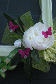 Декор рамки за снимки с изкуствени цветя