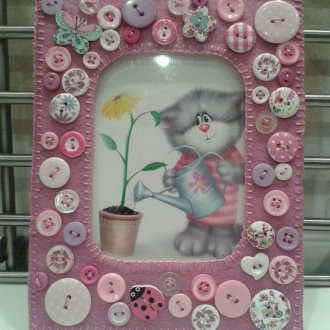 Бутон фото рамка декор