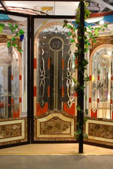 Stained glass panels for windows and doors