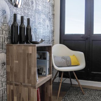 Декориране на коридора с тапети с модел