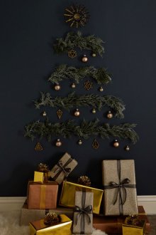 Оригинална едностайна декорация на апартаменти за новата година