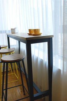 Furnishing studio apartment with a bar