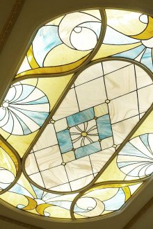 Oval Stained Glass Ceiling