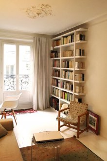 Furnishing one-room apartment with shelving