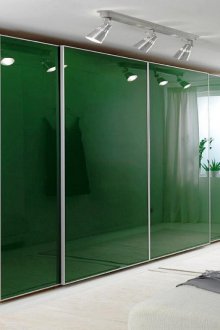 Гардероб плъзгащ зелен