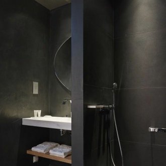 Черна порцеланова каменна баня