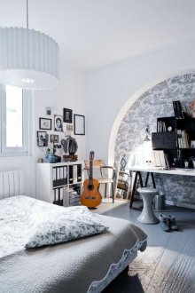 Bilik kanak-kanak di gaya Provence untuk budak lelaki