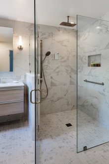 Trend di bilik mandi dengan pancuran mandian