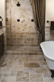 Bilik mandi dengan pancuran mandian bersepadu