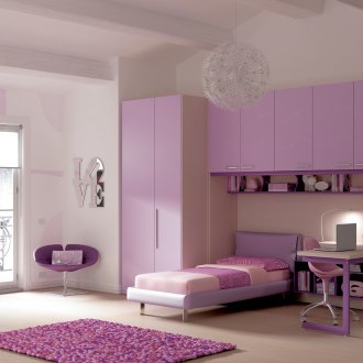 Детска стая икономичен дизайн лилаво