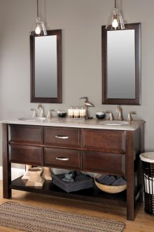 Кафяви мебели за баня