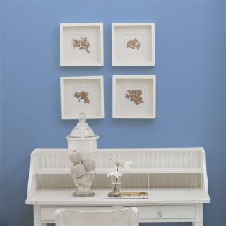 사무실의 파란색 벽