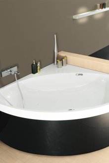 Tab mandi penjuru hitam