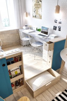 Интериор на шперплат студио