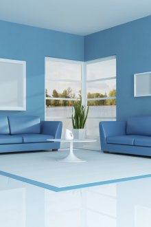 블루 톤의 거실 프로젝트