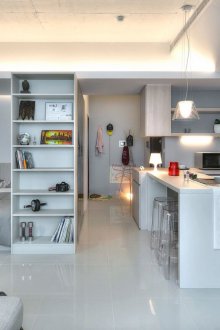 Студио сив интериор на апартамента