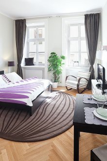 Декор от комбиниран хол и спалня