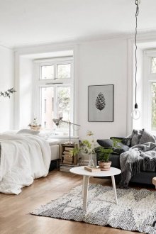 Комбиниран дизайн на хол и спалня