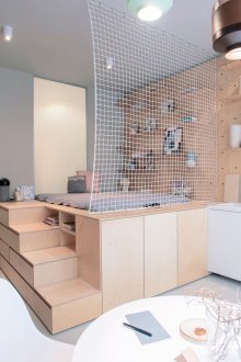 Шперплат комбиниран хол и спалня