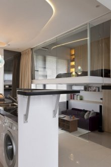 Високотехнологична комбинирана всекидневна и спалня