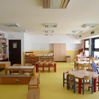 Funktionsmöbel in einer Kindergartengruppe