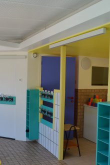 Herstellung einer Umkleidekabine im Kindergarten