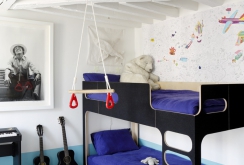 Children in the attic with beams