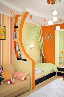 Детска стая в оранжево Хрушчов
