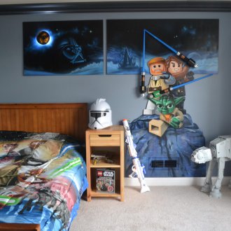 Детска стая в Хрушчов в стила на звездни войни