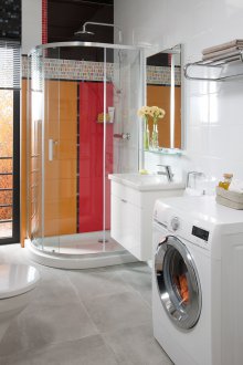 Пералня в банята в къщата