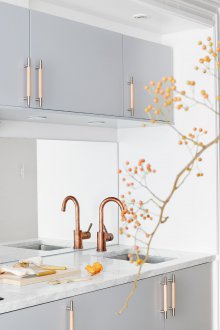 Reka bentuk dapur biru kecil