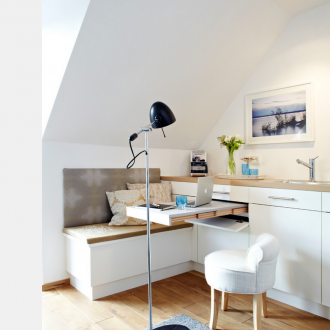 Reka bentuk dapur kecil Attic