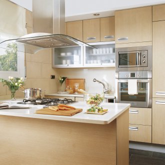 Reka bentuk dapur kecil MDF