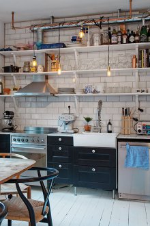 Reka bentuk dapur terbuka kecil