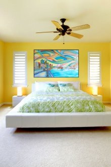 Жълта спалня от фън шуй