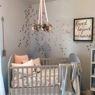 Деко на яслите висящи цветя