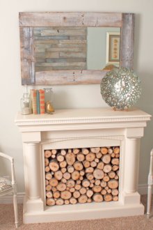 Декор на рамка за огледало от дърво