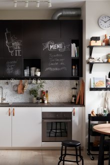 Gaya perindustrian 9 meter persegi dapur